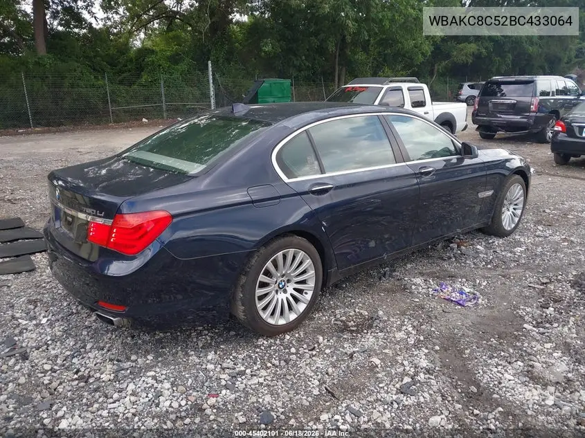 2011 BMW 750Li xDrive VIN: WBAKC8C52BC433064 Lot: 45402101