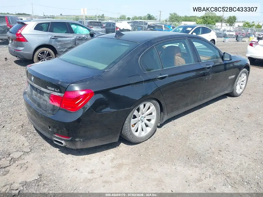 2011 BMW 750Li xDrive VIN: WBAKC8C52BC433307 Lot: 45485170