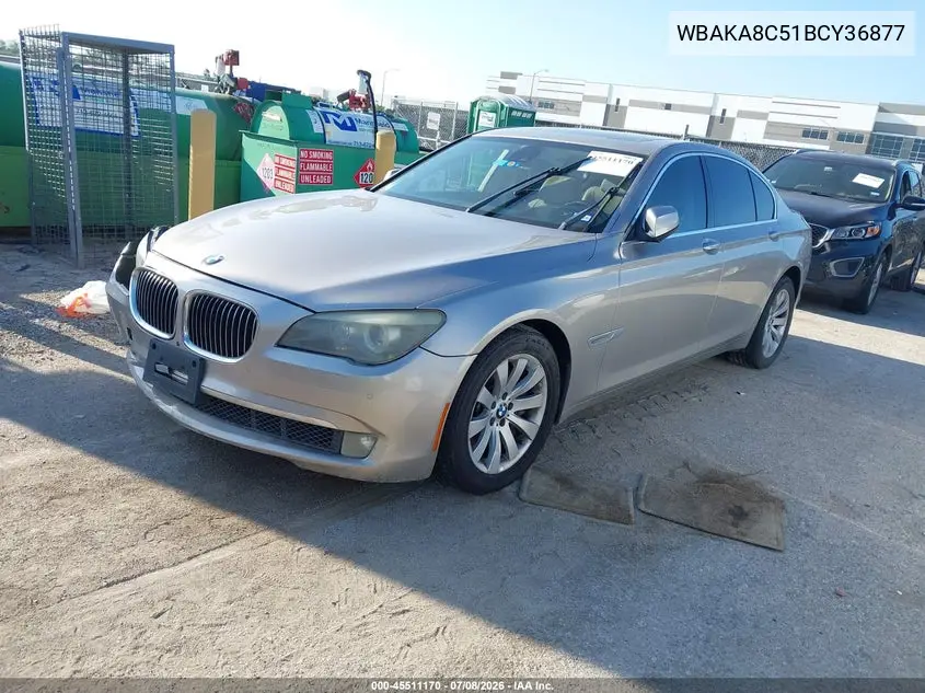 2011 BMW 750I VIN: WBAKA8C51BCY36877 Lot: 45511170
