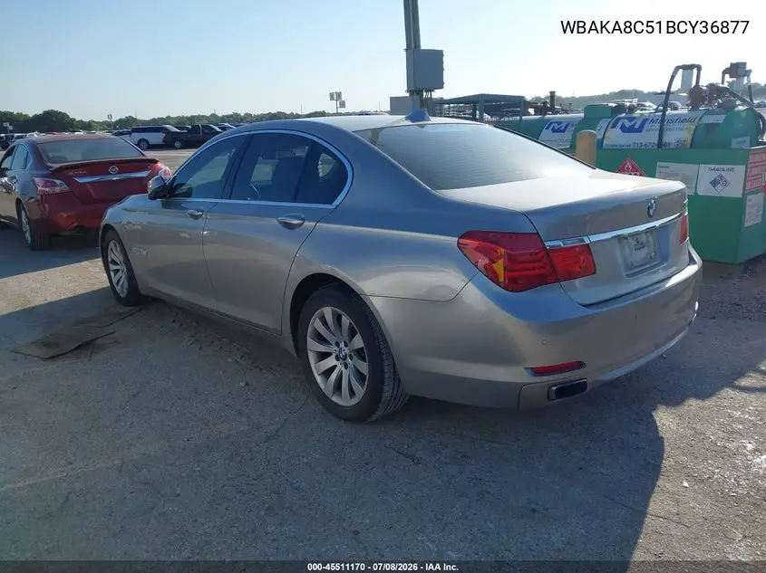 2011 BMW 750I VIN: WBAKA8C51BCY36877 Lot: 45511170