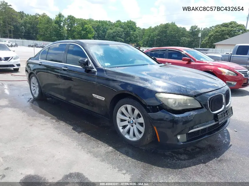 2011 BMW 750Li xDrive VIN: WBAKC8C57BC432654 Lot: 45563331
