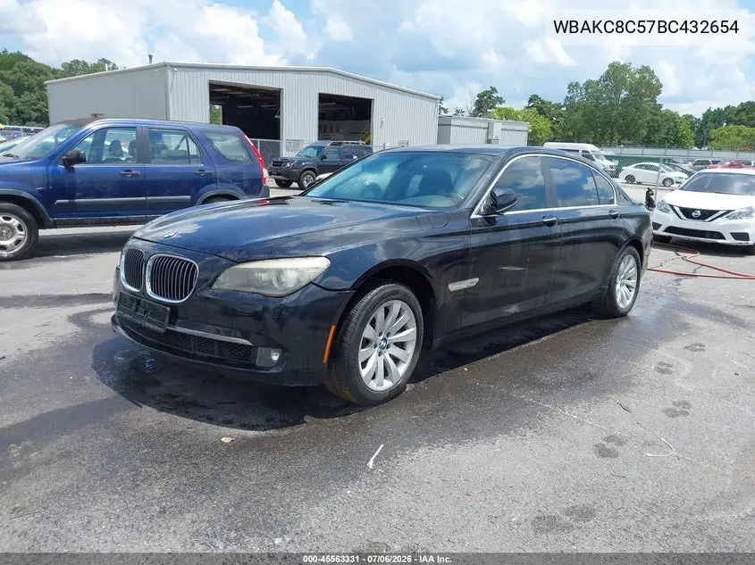 2011 BMW 750Li xDrive VIN: WBAKC8C57BC432654 Lot: 45563331