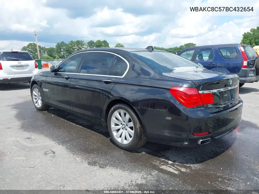 2011 BMW 750Li xDrive VIN: WBAKC8C57BC432654 Lot: 45563331