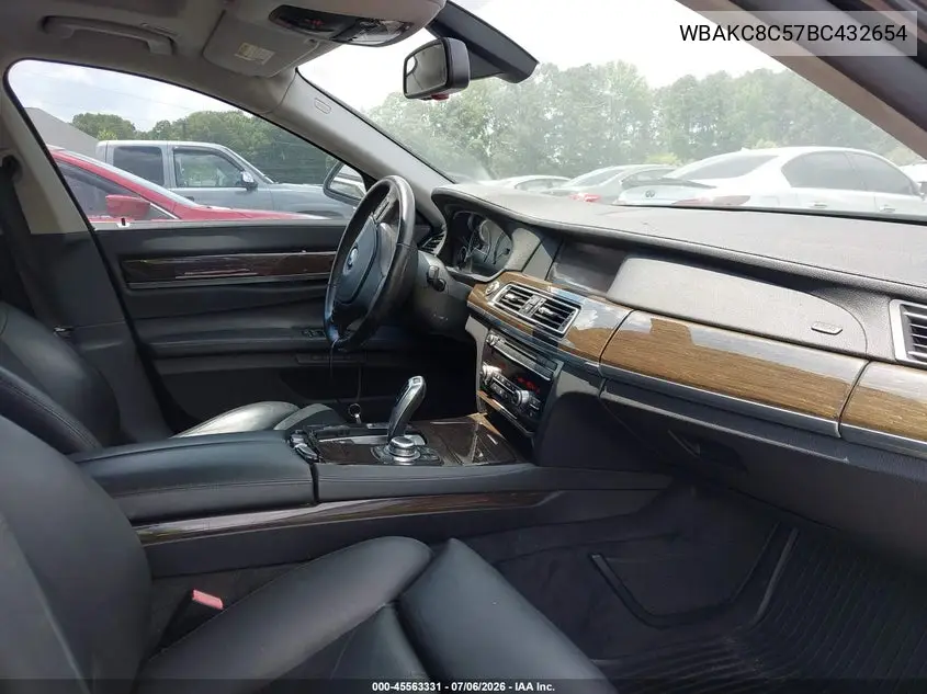 2011 BMW 750Li xDrive VIN: WBAKC8C57BC432654 Lot: 45563331