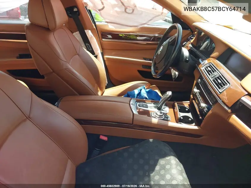 2011 BMW 750Li VIN: WBAKB8C57BCY64714 Lot: 45602989