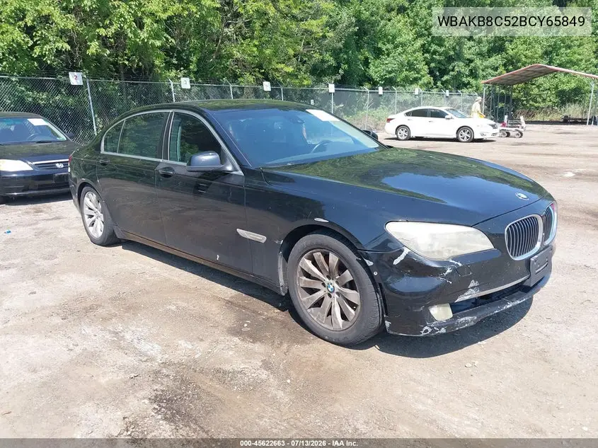 2011 BMW 750Li VIN: WBAKB8C52BCY65849 Lot: 45622663
