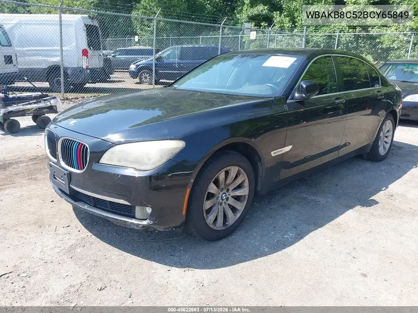 2011 BMW 750Li VIN: WBAKB8C52BCY65849 Lot: 45622663