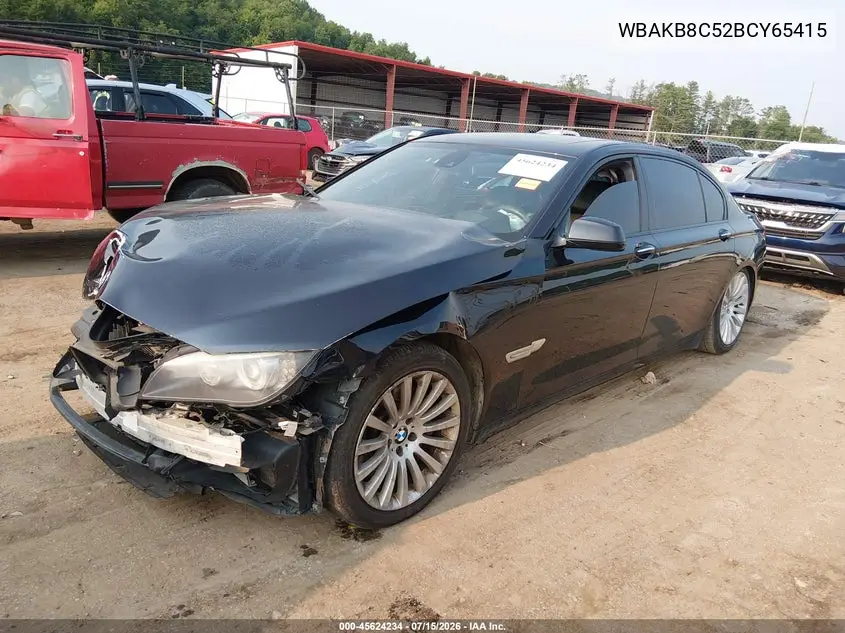 2011 BMW 750Li VIN: WBAKB8C52BCY65415 Lot: 45624234