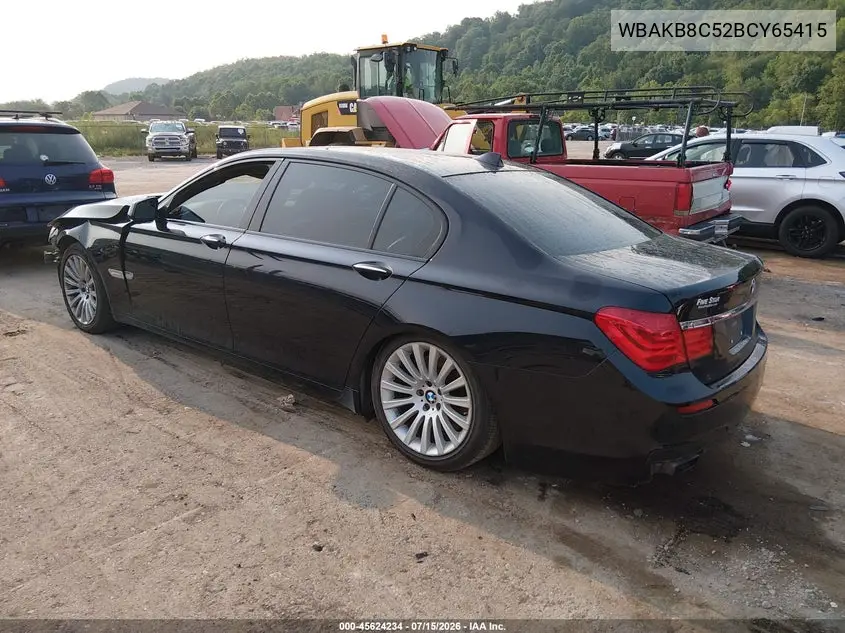 2011 BMW 750Li VIN: WBAKB8C52BCY65415 Lot: 45624234