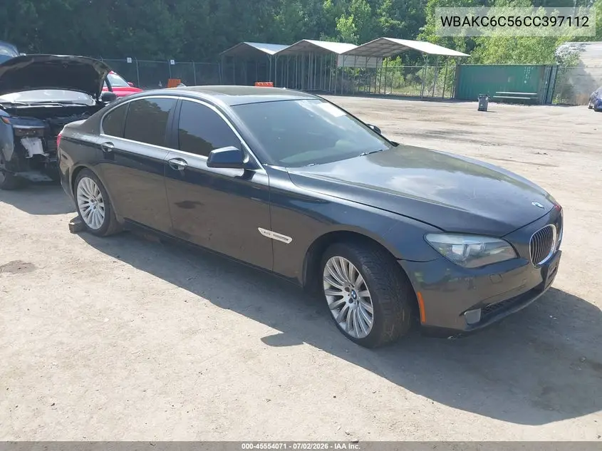 2012 BMW 750I xDrive VIN: WBAKC6C56CC397112 Lot: 45554071