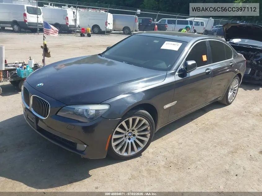 2012 BMW 750I xDrive VIN: WBAKC6C56CC397112 Lot: 45554071