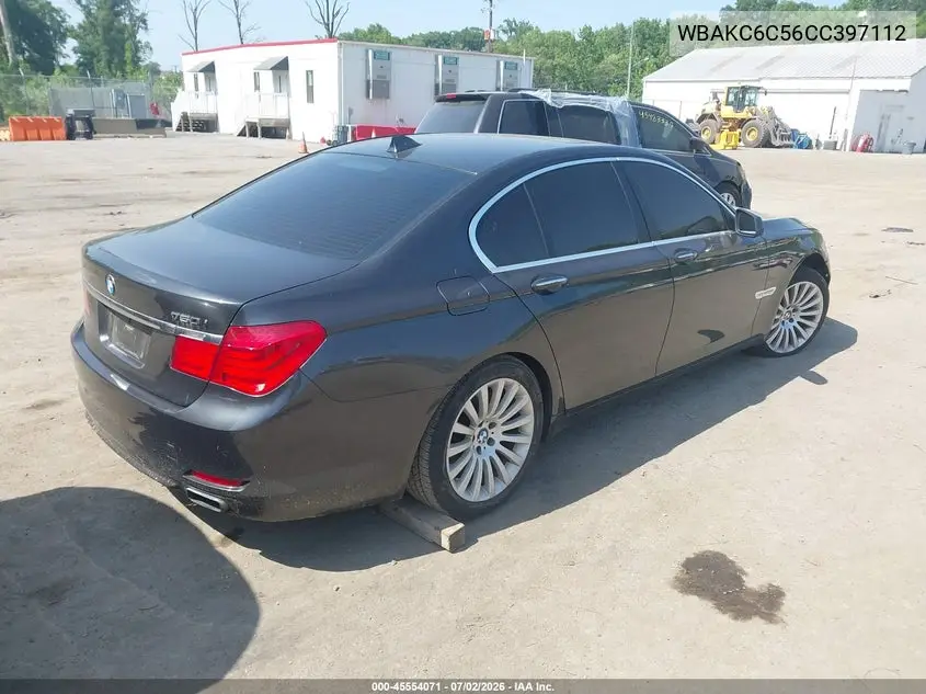 2012 BMW 750I xDrive VIN: WBAKC6C56CC397112 Lot: 45554071