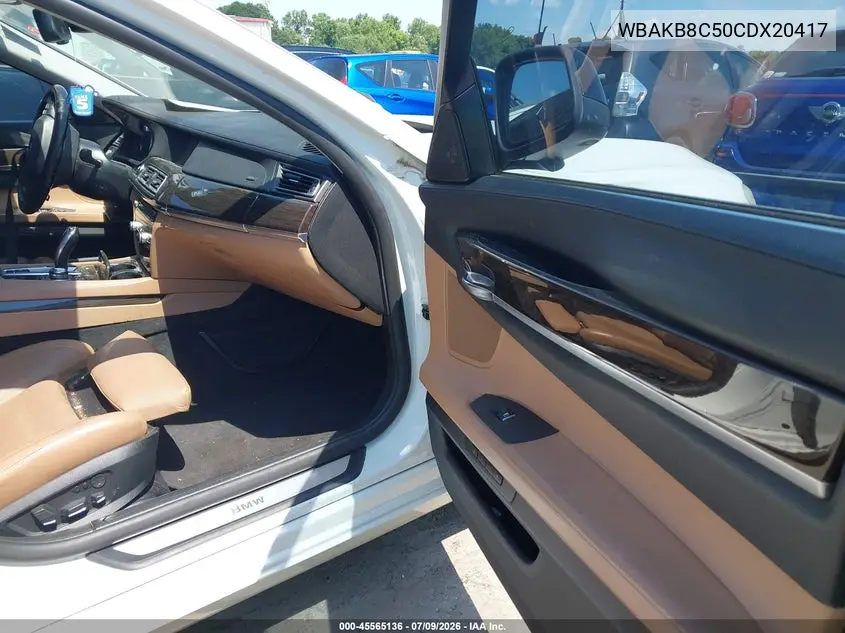 2012 BMW 750Li VIN: WBAKB8C50CDX20417 Lot: 45565136