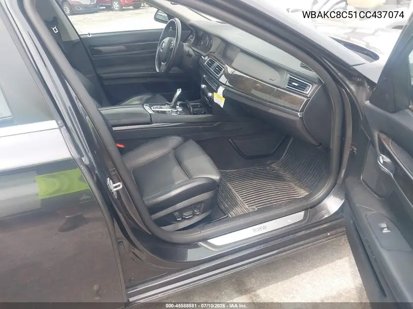 2012 BMW 750Li xDrive VIN: WBAKC8C51CC437074 Lot: 45588581
