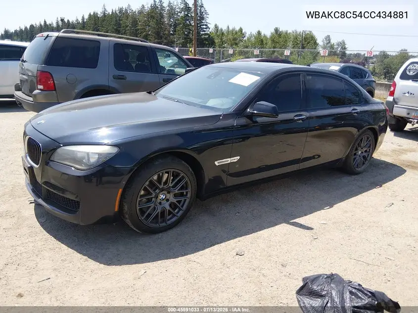 2012 BMW 750Li xDrive VIN: WBAKC8C54CC434881 Lot: 45591033