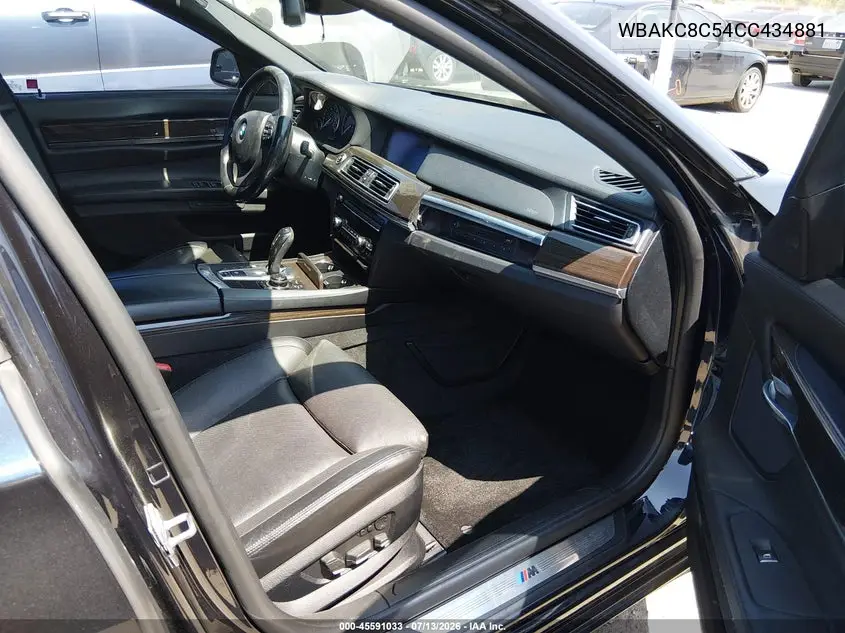 2012 BMW 750Li xDrive VIN: WBAKC8C54CC434881 Lot: 45591033