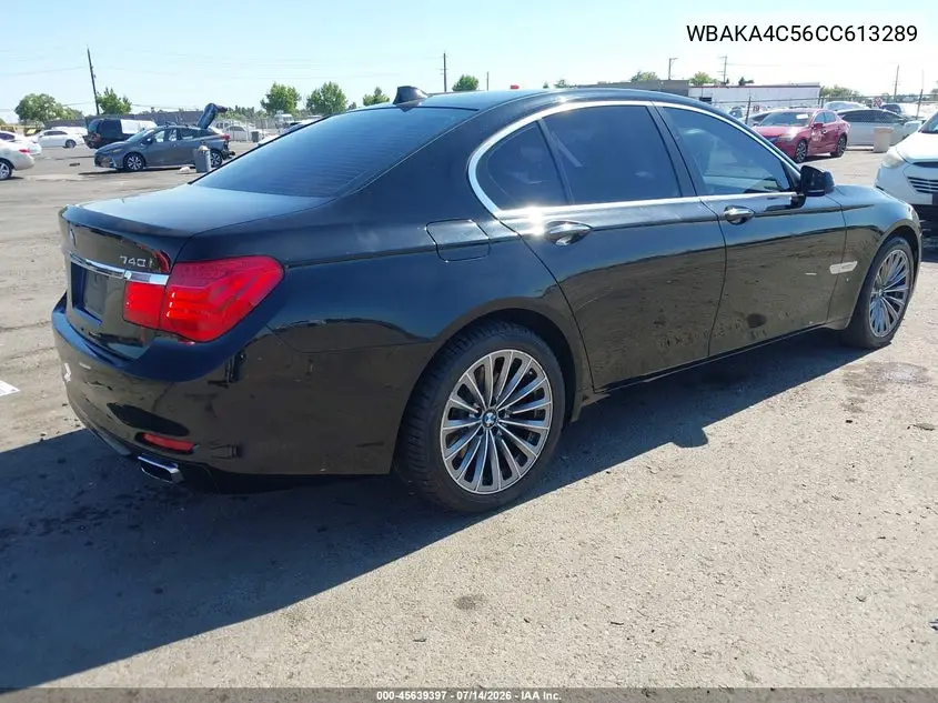 2012 BMW 740I VIN: WBAKA4C56CC613289 Lot: 45639397