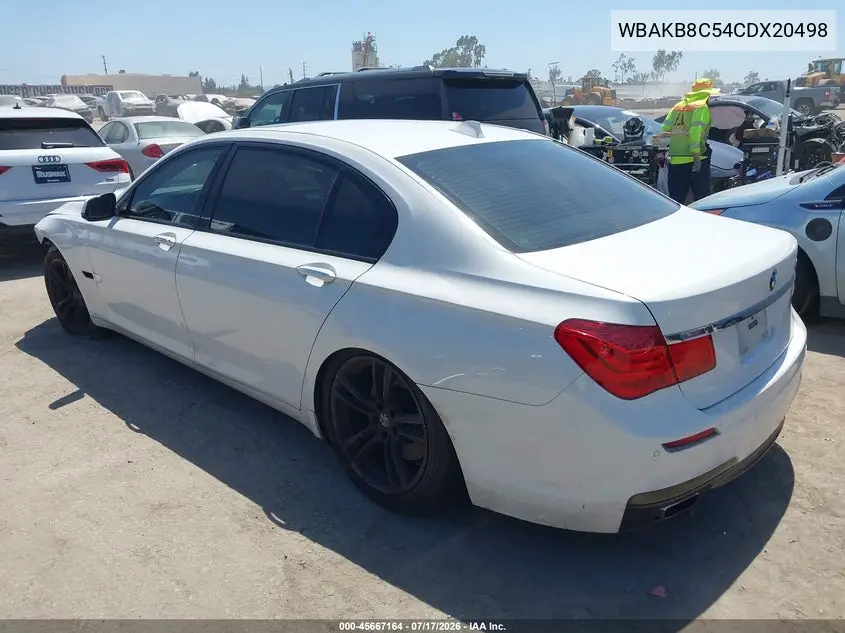 2012 BMW 750Li VIN: WBAKB8C54CDX20498 Lot: 45667164