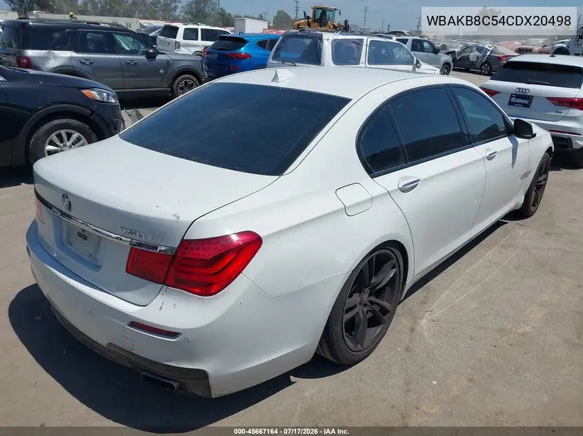 2012 BMW 750Li VIN: WBAKB8C54CDX20498 Lot: 45667164