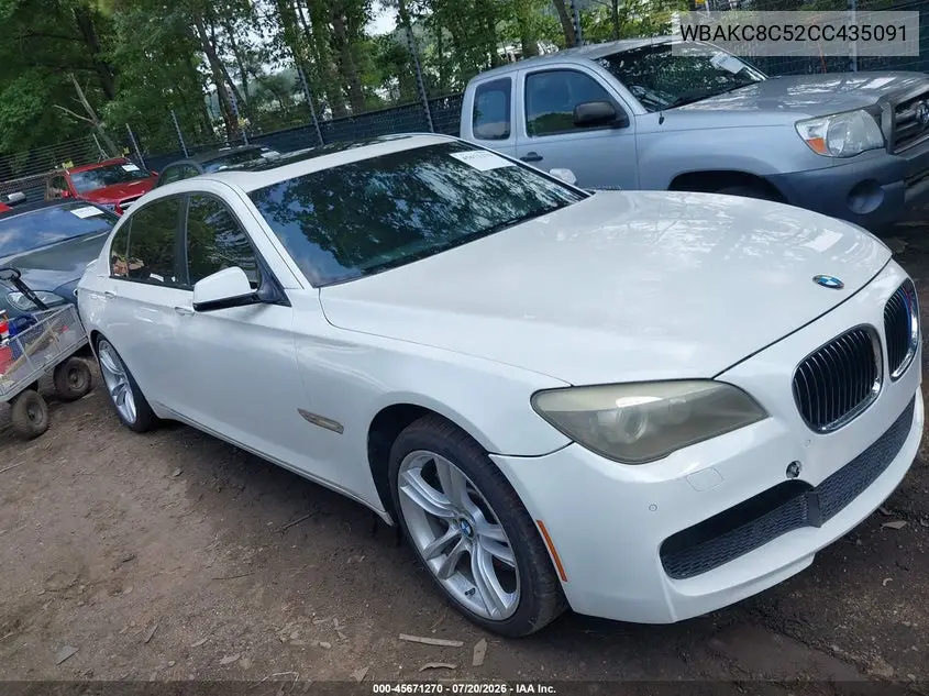 2012 BMW 750Li xDrive VIN: WBAKC8C52CC435091 Lot: 45671270