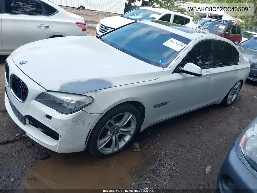2012 BMW 750Li xDrive VIN: WBAKC8C52CC435091 Lot: 45671270