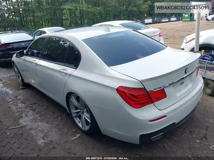 2012 BMW 750Li xDrive VIN: WBAKC8C52CC435091 Lot: 45671270