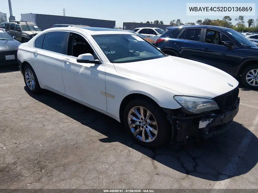 2013 BMW 740Li VIN: WBAYE4C52DD136869 Lot: 45556741