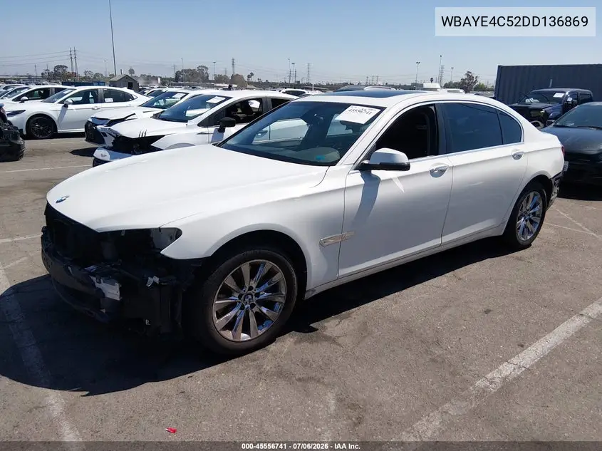 2013 BMW 740Li VIN: WBAYE4C52DD136869 Lot: 45556741