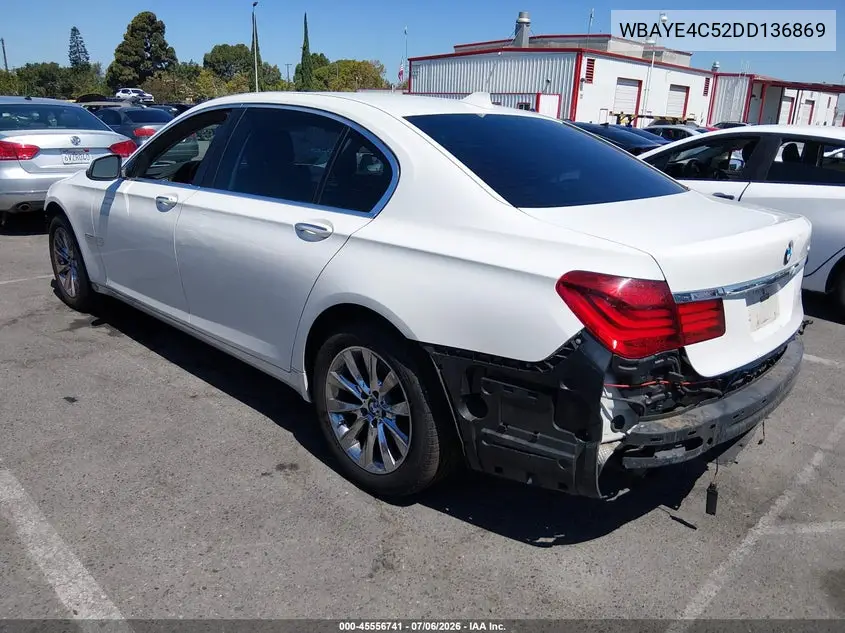 2013 BMW 740Li VIN: WBAYE4C52DD136869 Lot: 45556741