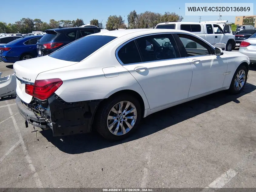 2013 BMW 740Li VIN: WBAYE4C52DD136869 Lot: 45556741