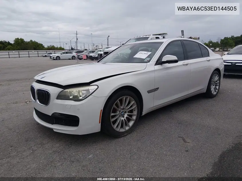 2014 BMW 740I VIN: WBAYA6C53ED144505 Lot: 45613850
