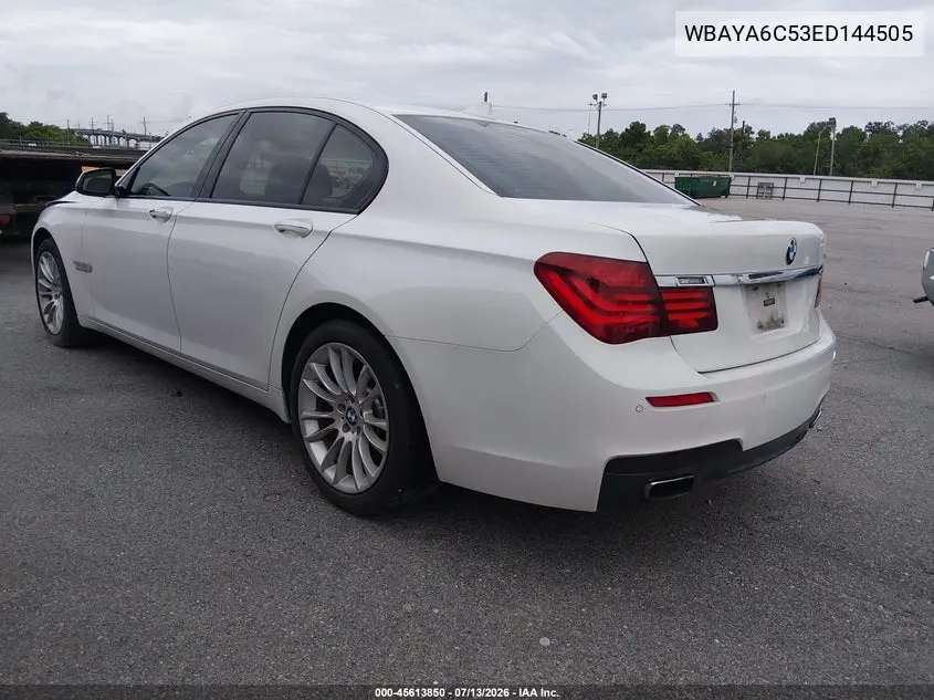 2014 BMW 740I VIN: WBAYA6C53ED144505 Lot: 45613850