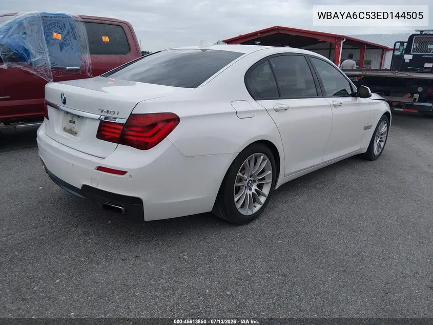 2014 BMW 740I VIN: WBAYA6C53ED144505 Lot: 45613850