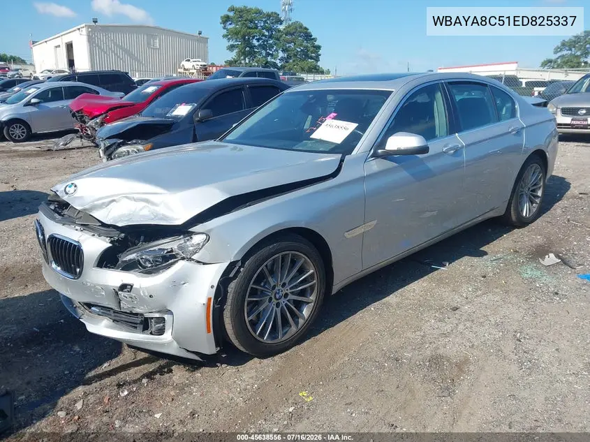 2014 BMW 750I VIN: WBAYA8C51ED825337 Lot: 45638556