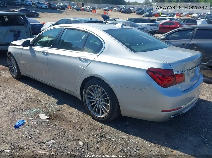 2014 BMW 750I VIN: WBAYA8C51ED825337 Lot: 45638556