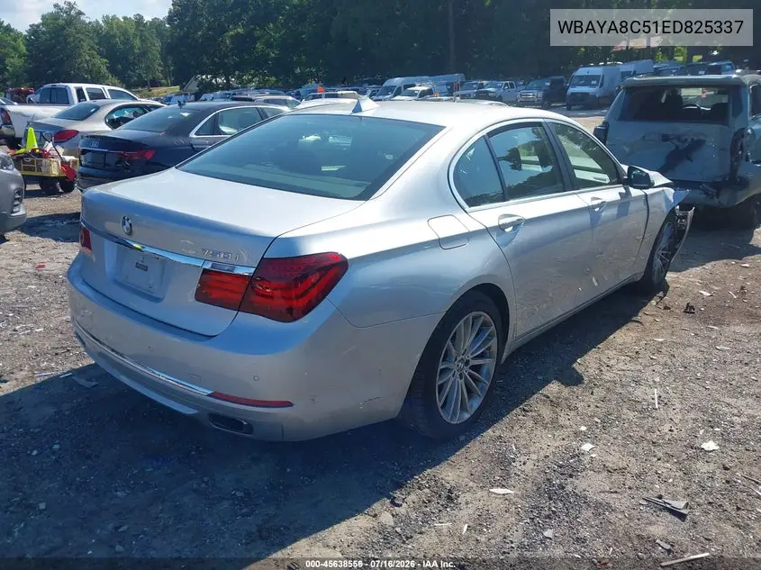 2014 BMW 750I VIN: WBAYA8C51ED825337 Lot: 45638556
