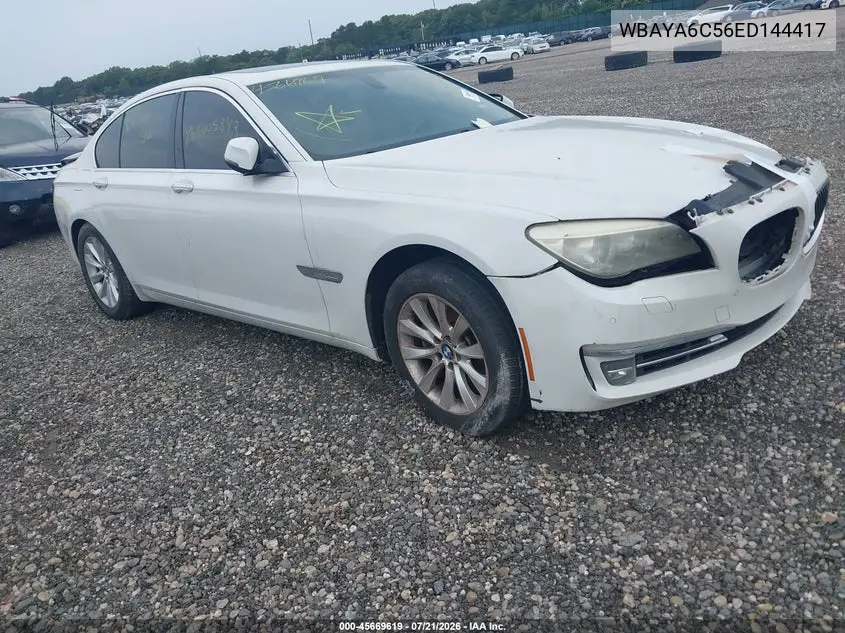 2014 BMW 740I VIN: WBAYA6C56ED144417 Lot: 45669619