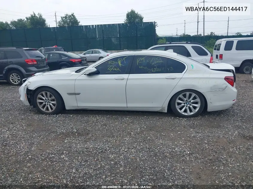 2014 BMW 740I VIN: WBAYA6C56ED144417 Lot: 45669619