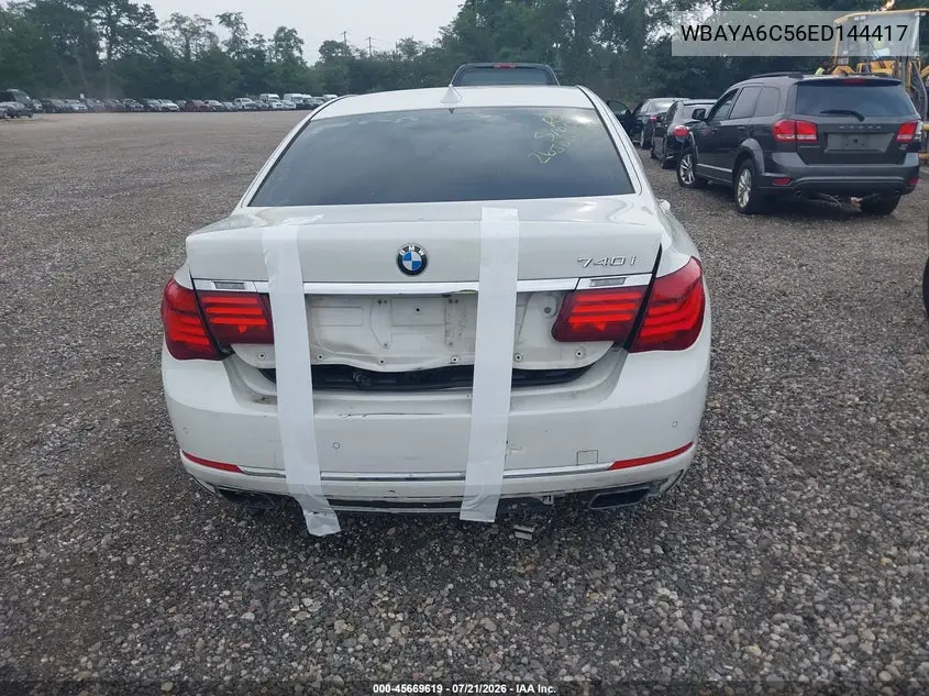 2014 BMW 740I VIN: WBAYA6C56ED144417 Lot: 45669619