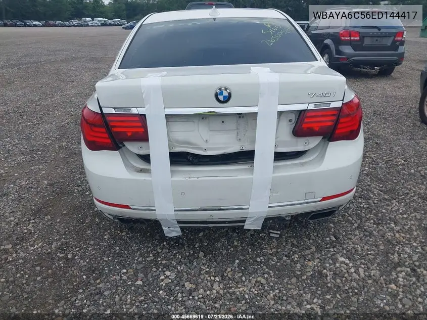 2014 BMW 740I VIN: WBAYA6C56ED144417 Lot: 45669619