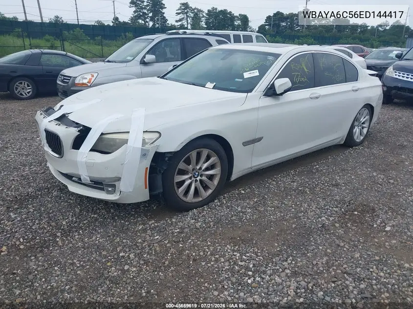2014 BMW 740I VIN: WBAYA6C56ED144417 Lot: 45669619