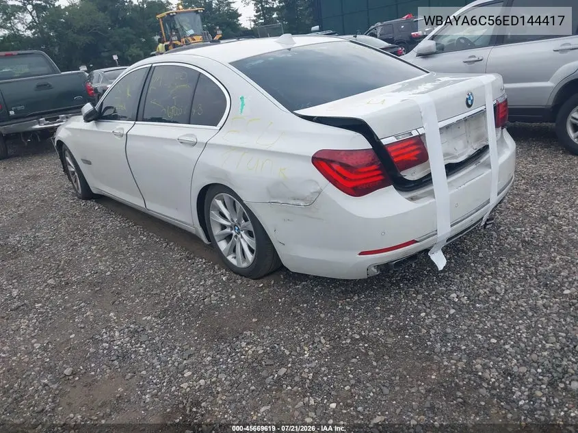 2014 BMW 740I VIN: WBAYA6C56ED144417 Lot: 45669619