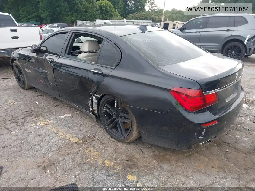 2015 BMW 750Li VIN: WBAYE8C51FD781054 Lot: 45340613