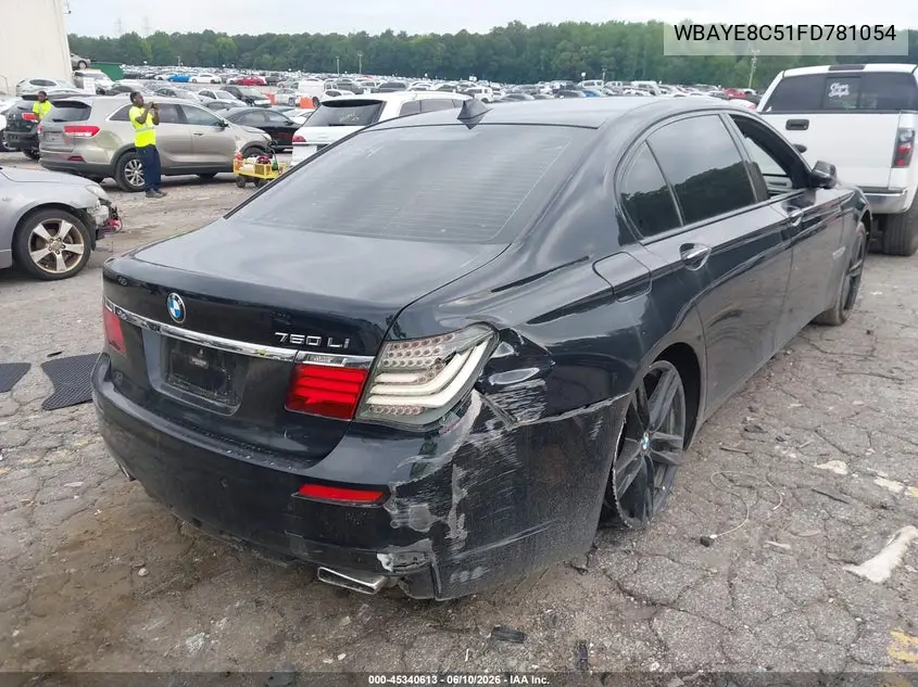 2015 BMW 750Li VIN: WBAYE8C51FD781054 Lot: 45340613