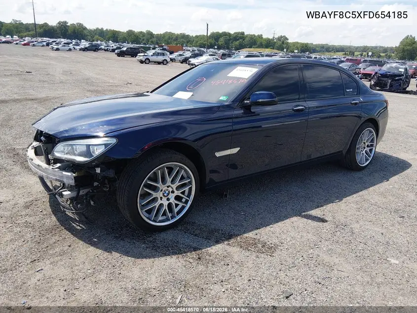 2015 BMW 750Li xDrive VIN: WBAYF8C5XFD654185 Lot: 45418570