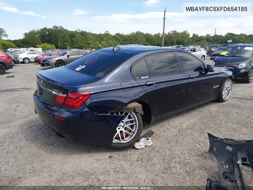 2015 BMW 750Li xDrive VIN: WBAYF8C5XFD654185 Lot: 45418570