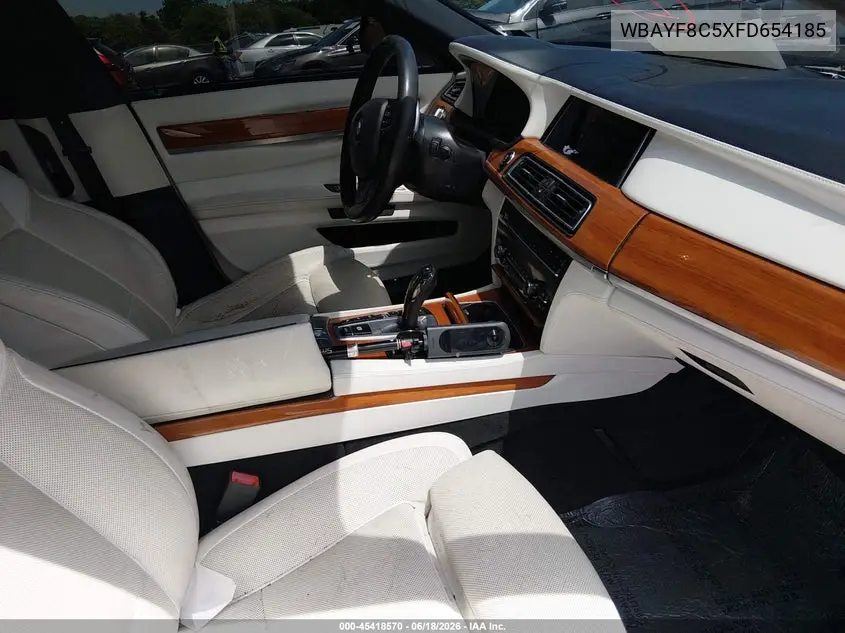 2015 BMW 750Li xDrive VIN: WBAYF8C5XFD654185 Lot: 45418570