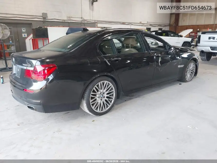 2015 BMW 750Li xDrive VIN: WBAYF8C51FD654673 Lot: 45495202
