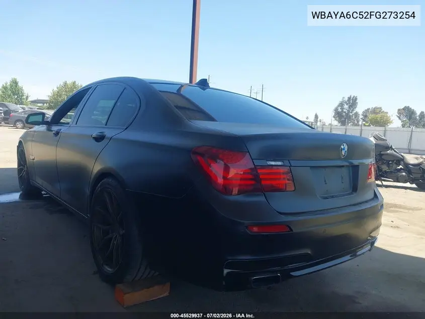 2015 BMW 740I VIN: WBAYA6C52FG273254 Lot: 45529937