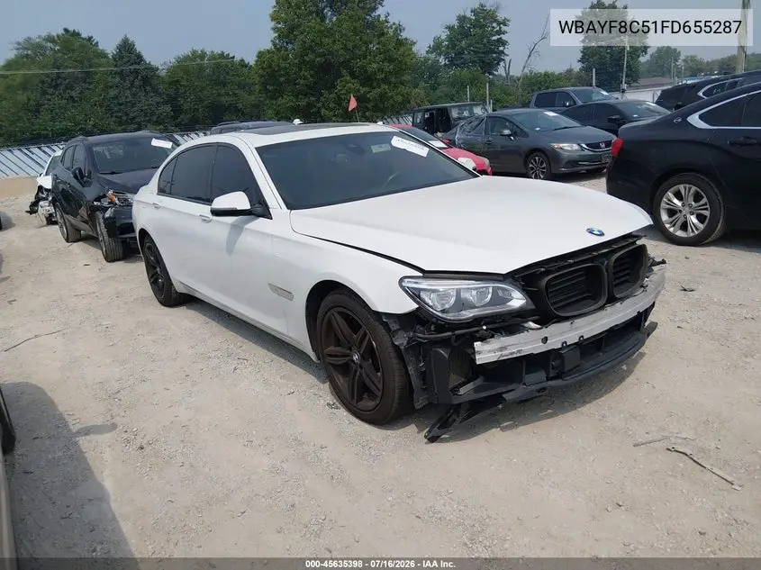 2015 BMW 750Li xDrive VIN: WBAYF8C51FD655287 Lot: 45635398